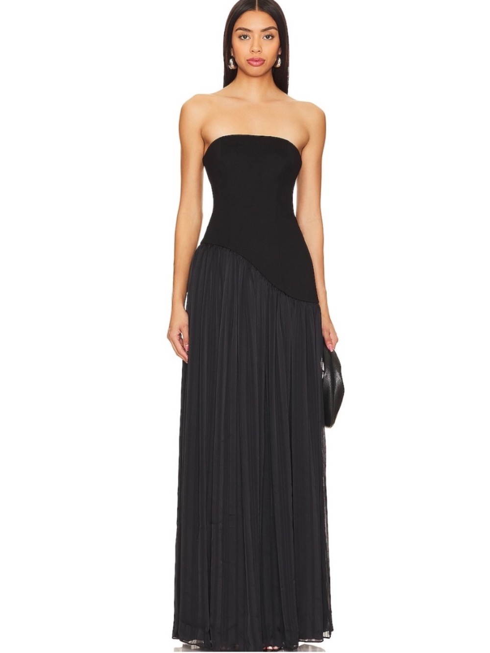 Lovers and Friends Alice Strapless Gown in Black